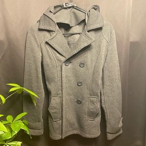 Gray raincoat , jacket , size small